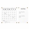 Martha Stewart Grayson Acrylic Wall Calendar & Notes Board Set W/ Marker & Mntng Hrdwr, Clear W/ Black Print BR-ACS-284545-BK-2-CLRBK-MS